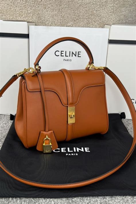 celine bags small|SMALL 16 BAG IN SATINATED CALFSKIN .